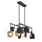 Eurofase Lighting Cornice 45" 10-Light Integrated LED Glass Shade Gold and Black Steel Linear Chandelier