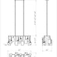 Eurofase Lighting Cornice 45" 10-Light Integrated LED Glass Shade Gold and Black Steel Linear Chandelier