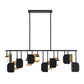 Eurofase Lighting Cornice 60" 14-Light Integrated LED Glass Shade Gold and Black Steel Chandelier