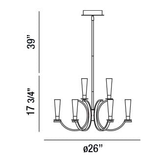 Eurofase Lighting Cromo 26" 9-light Round Dimmable Halogen Bulb Polished Chrome Chandelier With Clear Glass Shades