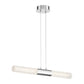 Eurofase Lighting Crossley 27" Linear Dimmable Integrated LED Chrome Pendant Light With Crystal Glass Shades