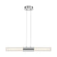 Eurofase Lighting Crossley 27" Linear Dimmable Integrated LED Chrome Pendant Light With Crystal Glass Shades