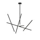 Eurofase Lighting Crossroads 47" 10-Light Dimmable Integrated LED Metal Black Chandelier With Frosted Acrylic Shades