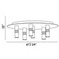 Eurofase Lighting Cube 14" 6-Light Dimmable Integrated LED Chrome Flush Mount With Clear Glass Shades
