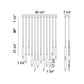 Eurofase Lighting Cumberland 40" 12-Light Dimmable Integrated LED Antique Brass Linear Chandelier With Opal Glass Shades