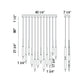 Eurofase Lighting Cumberland 40" 12-Light Dimmable Integrated LED Satin Nickel Linear Chandelier With Opal Glass Shades