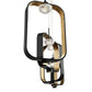 Eurofase Lighting Dagmar 53" 5-Light Dimmable Integrated LED Black Linear Chandelier With Dome Glass Shades