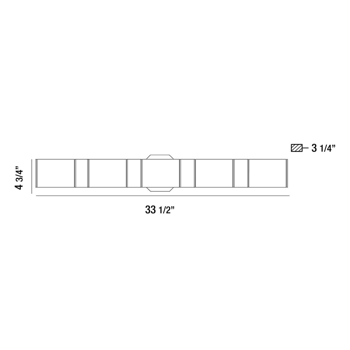 Eurofase Lighting Dakota 34" 5-light Dimmable Integrated LED Satin Nickel Bath Bar With White Glass Shades