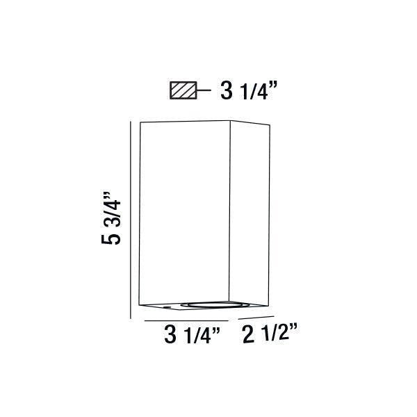 Eurofase Lighting Dale 3" Dimmable Integrated LED Metal Graphite Gray Outdoor Wall Sconce With Frosted Glass Shade