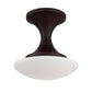 Eurofase Lighting Dallner 10" Dimmable Integrated LED Bronze Flush Mount With Opal White Glass Shade