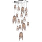 Eurofase Lighting Danza 38" 20-light Round Dimmable Halogen Bulb Chrome Chandelier With Cognac Crystal Shades
