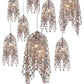 Eurofase Lighting Danza 42" 10-light Oval Dimmable Halogen Bulb Chrome Chandelier With Cognac Crystal Shades