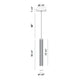 Eurofase Lighting Davenport 2" Integrated LED Champagne Pendant Light With Long Textured Aluminum Shade