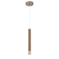 Eurofase Lighting Davenport 2" Integrated LED Champagne Pendant Light With Long Textured Aluminum Shade