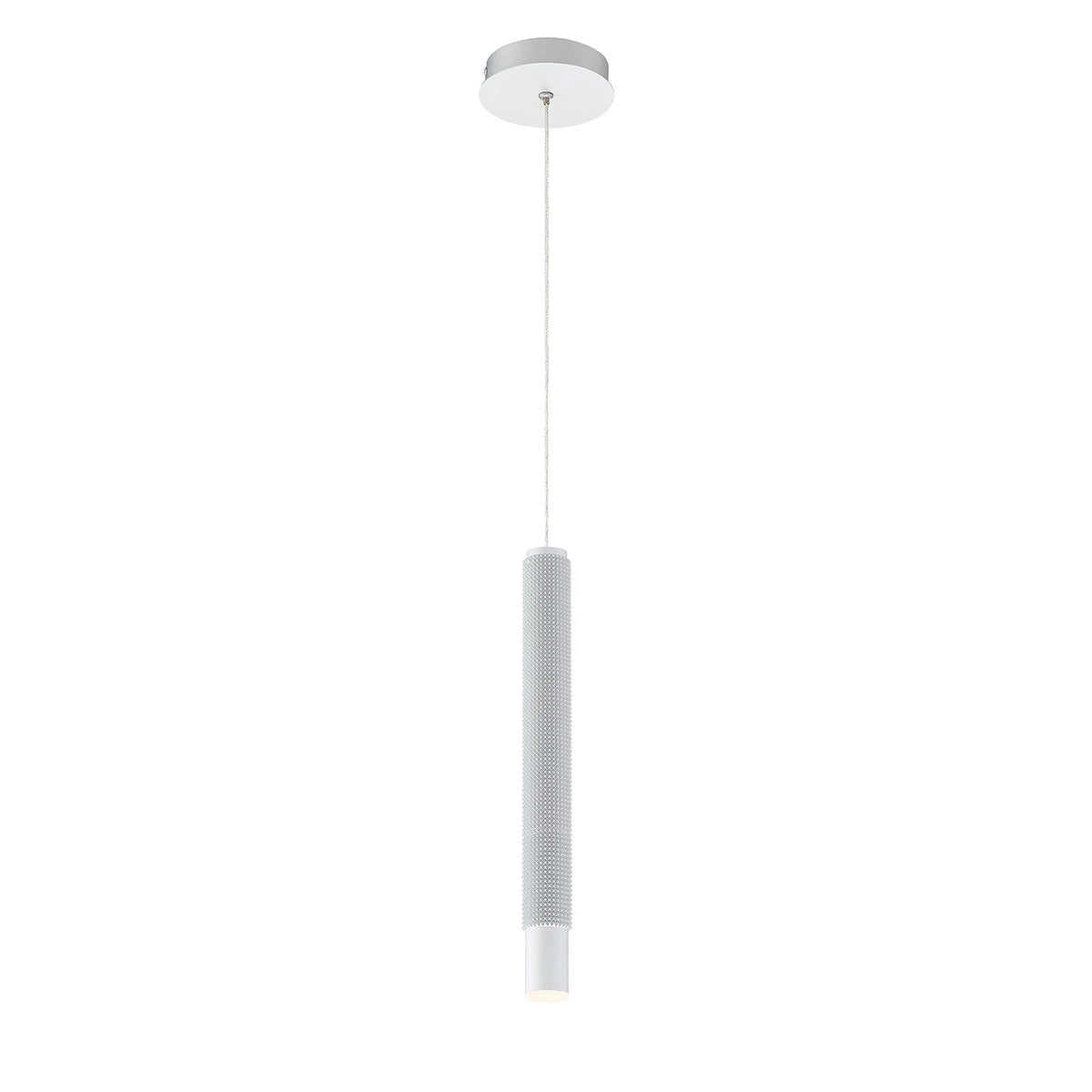 Eurofase Lighting Davenport 2" Integrated LED Gray Pendant Light With Long Textured Aluminum Shade