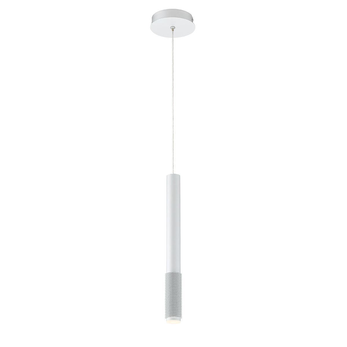 Eurofase Lighting Davenport 2" Integrated LED Gray Pendant Light With Short Textured Aluminum Shade