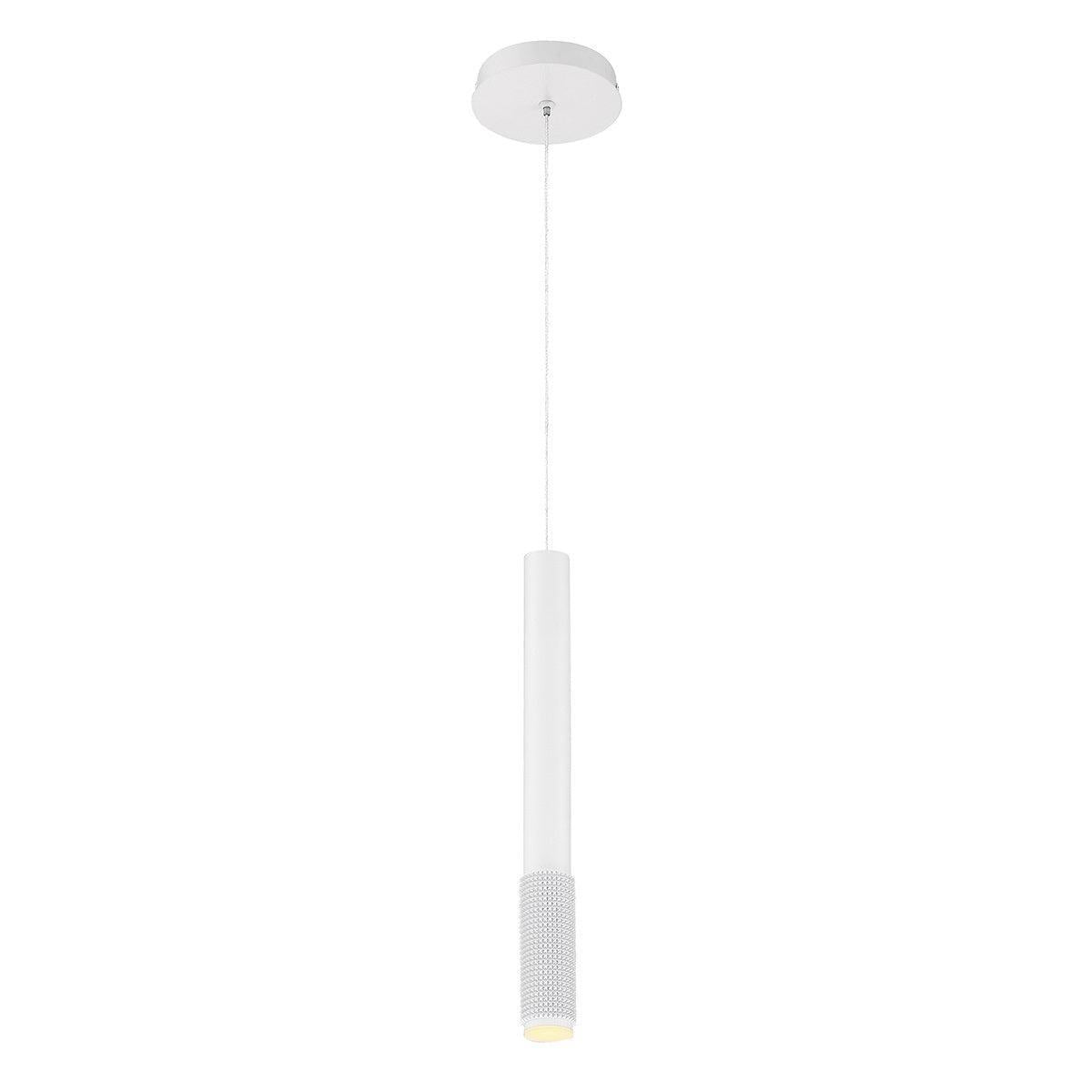 Eurofase Lighting Davenport 2" Integrated LED White Pendant Light With Short Textured Aluminum Shade