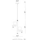 Eurofase Lighting Decato 22" 2-Light Smoke Glass Shade Gold Iron Pendant Chandelier
