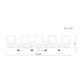 Eurofase Lighting Decato 38" 5-Light Matte Black Bath Bar With Clear Glass Shades