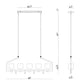 Eurofase Lighting Decato 42" 5-Light Satin Gold Linear Chandelier With Smoked Glass Shades