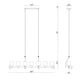 Eurofase Lighting Decato 57" 7-Light Satin Gold Linear Chandelier With Smoked Glass Shades