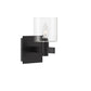 Eurofase Lighting Decato 9" 1-Light Matte Black Wall Sconce With Clear Glass Shade