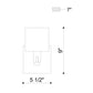 Eurofase Lighting Decato 9" 1-Light Matte Black Wall Sconce With Clear Glass Shade