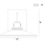 Eurofase Lighting Deckard 12" 1-Light Integrated LED Frosted Glass Shade Gold and Black Outdoor Wall Lantern Light