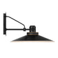 Eurofase Lighting Deckard 12" 1-Light Integrated LED Frosted Glass Shade Gold and Black Outdoor Wall Lantern Light