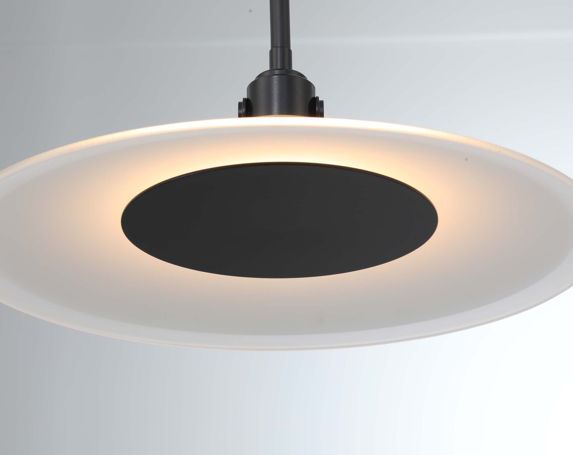 Eurofase Lighting Deckard 16" 1-Light Integrated LED Frosted Glass Shade Gold and Black Outdoor Pendant Light
