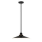 Eurofase Lighting Deckard 16" 1-Light Integrated LED Frosted Glass Shade Gold and Black Outdoor Pendant Light