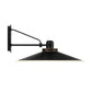 Eurofase Lighting Deckard 16" 1-Light Integrated LED Frosted Glass Shade Gold and Black Outdoor Wall Lantern Light