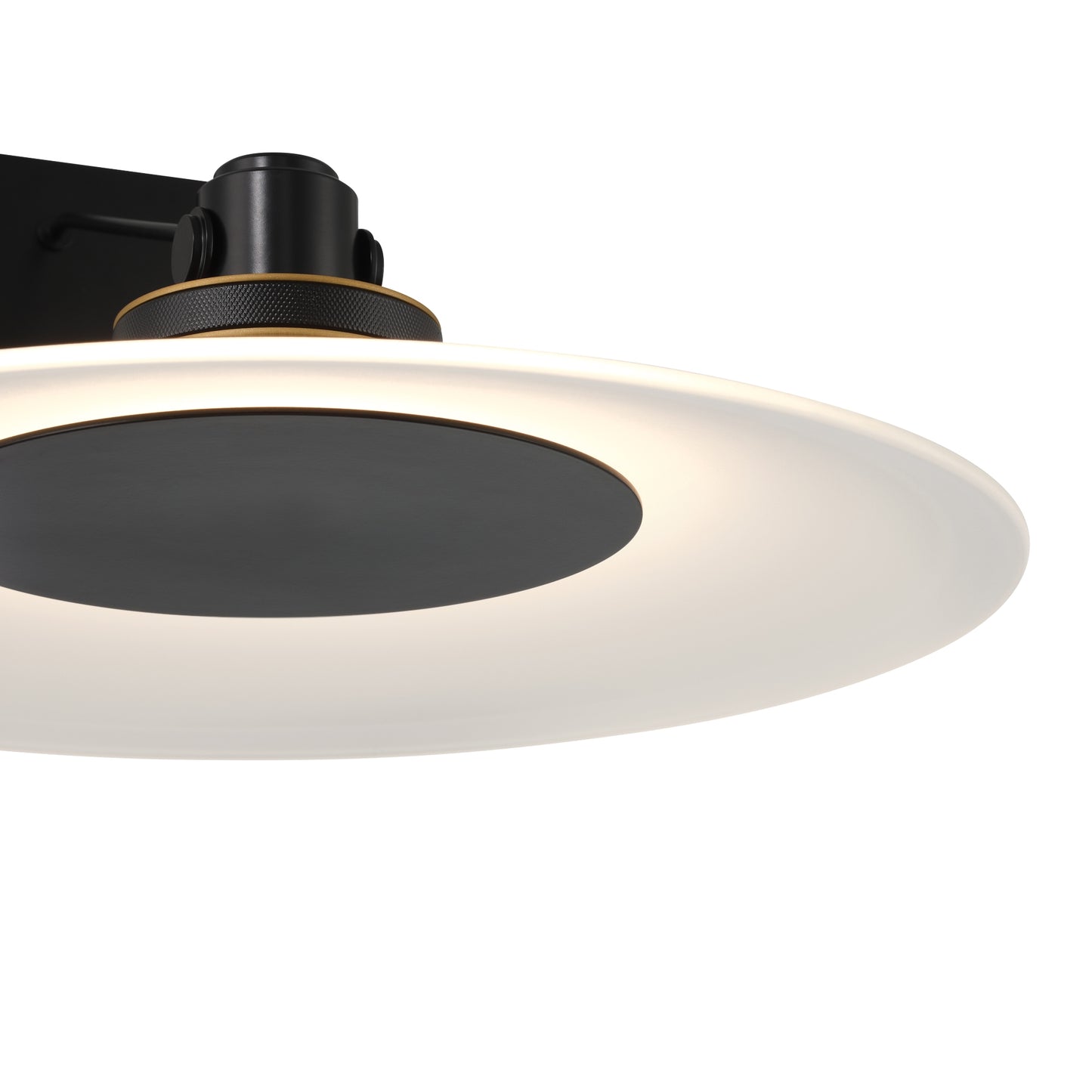 Eurofase Lighting Deckard 16" 1-Light Integrated LED Frosted Glass Shade Gold and Black Outdoor Wall Lantern Light