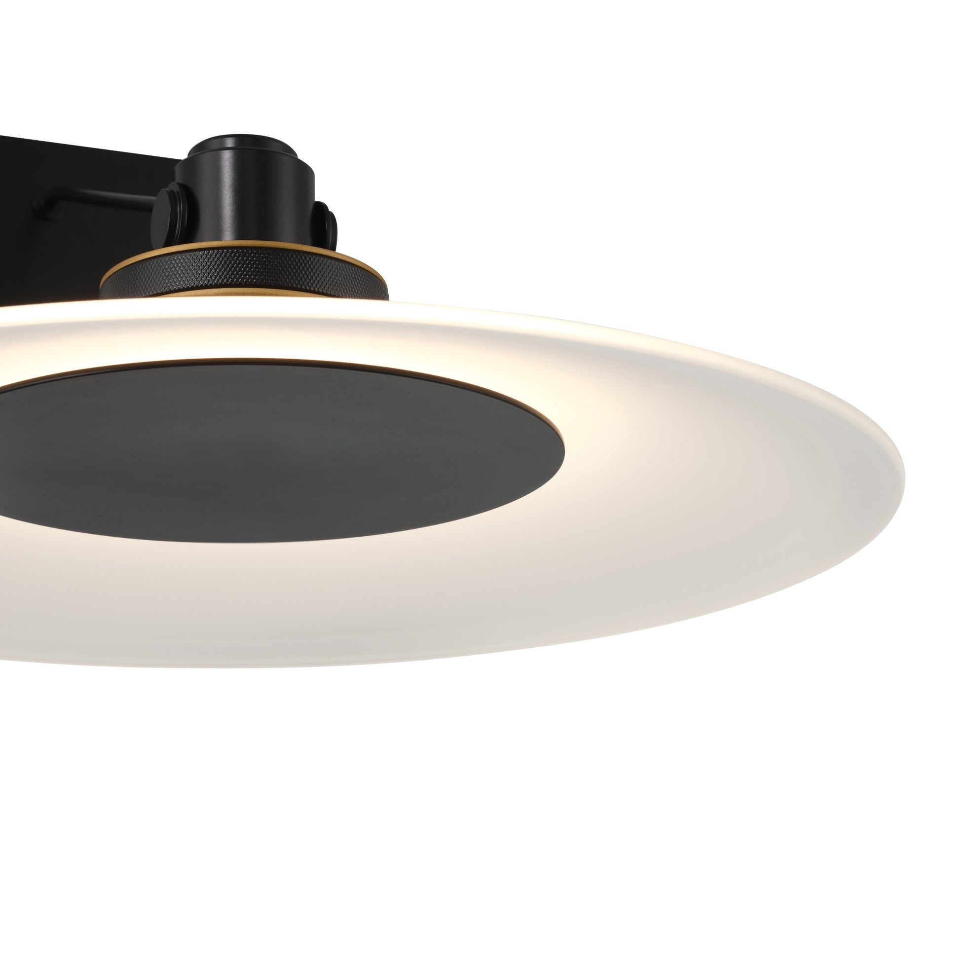 Eurofase Lighting Deckard 16" 1-Light Integrated LED Frosted Glass Shade Gold and Black Outdoor Wall Lantern Light
