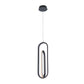 Eurofase Lighting Demark 7" Dimmable Integrated LED Matte Black Pendant Light With White Acrylic Shades