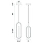 Eurofase Lighting Demark 7" Dimmable Integrated LED Matte Black Pendant Light With White Acrylic Shades
