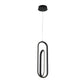 Eurofase Lighting Demark 7" Dimmable Integrated LED Matte Black Pendant Light With White Acrylic Shades