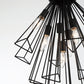 Eurofase Lighting Dendelio 20" 7-Light Incandescent Round Black Pendant Light