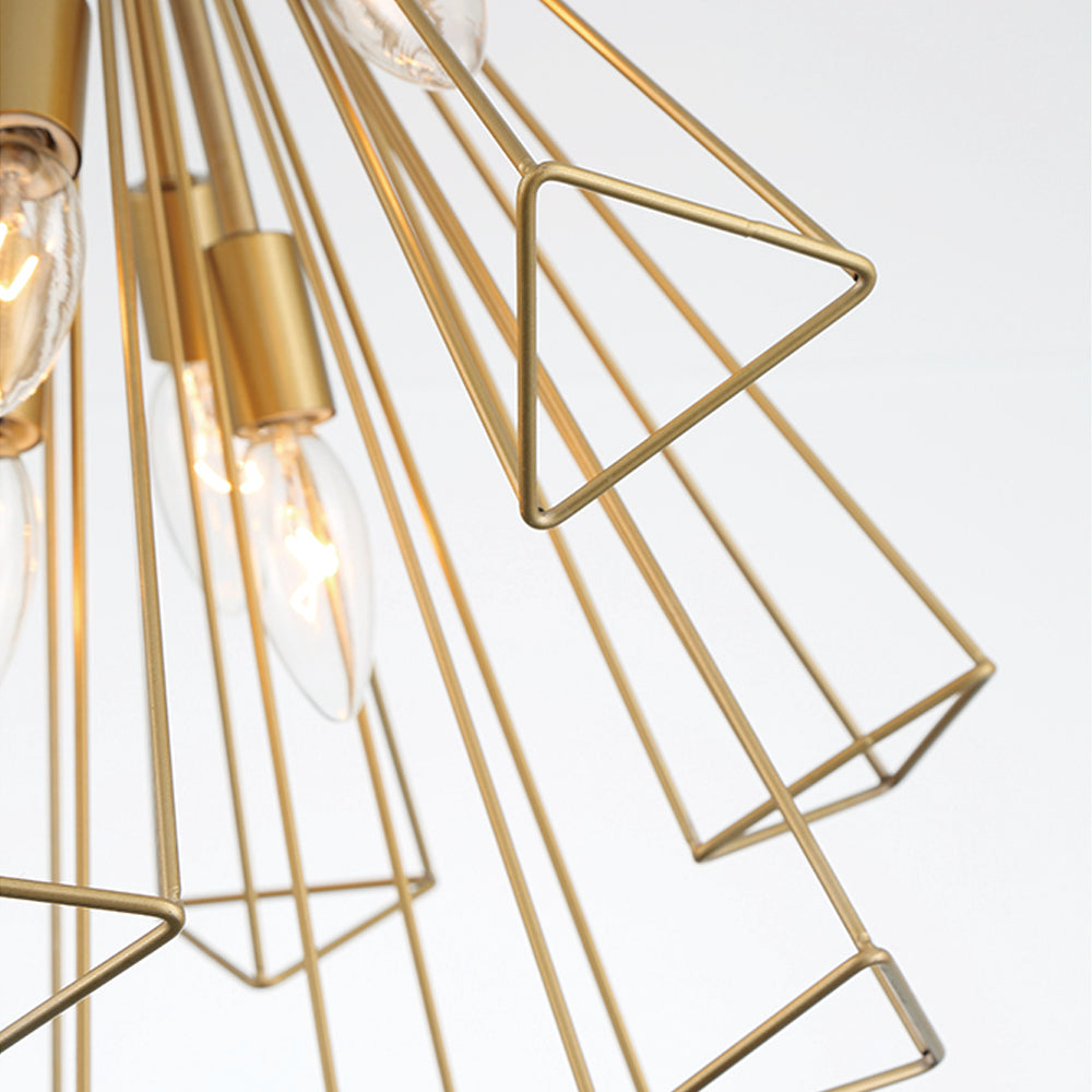 Eurofase Lighting Dendelio 20" 7-Light Incandescent Round Gold Pendant Light