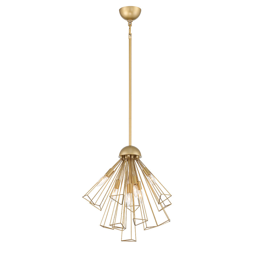 Eurofase Lighting Dendelio 20" 7-Light Incandescent Round Gold Pendant Light