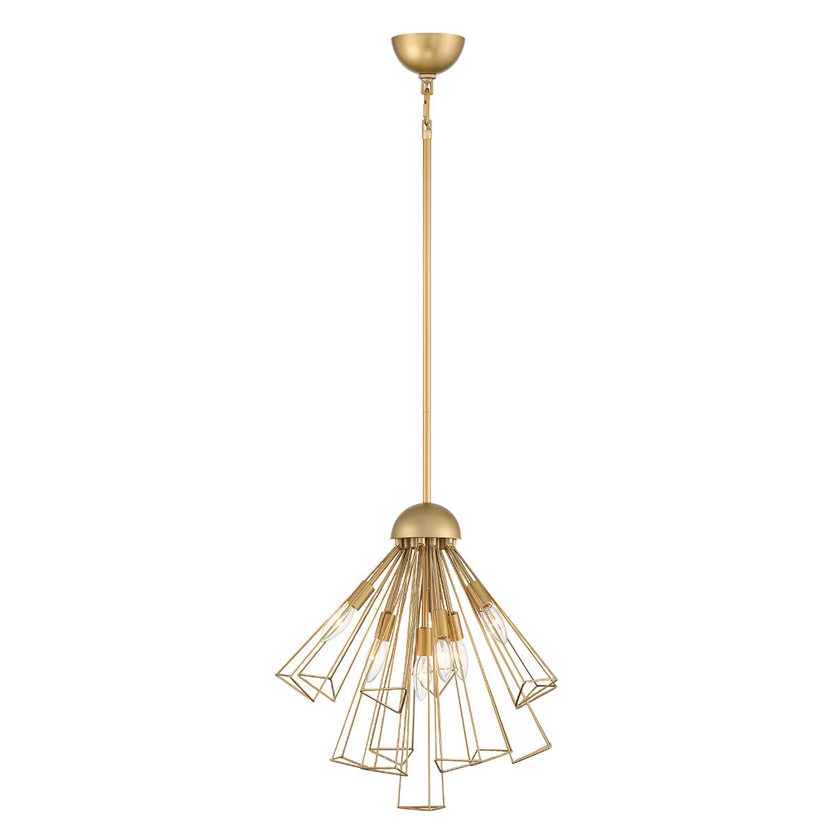 Eurofase Lighting Dendelio 20" 7-Light Incandescent Round Gold Pendant Light