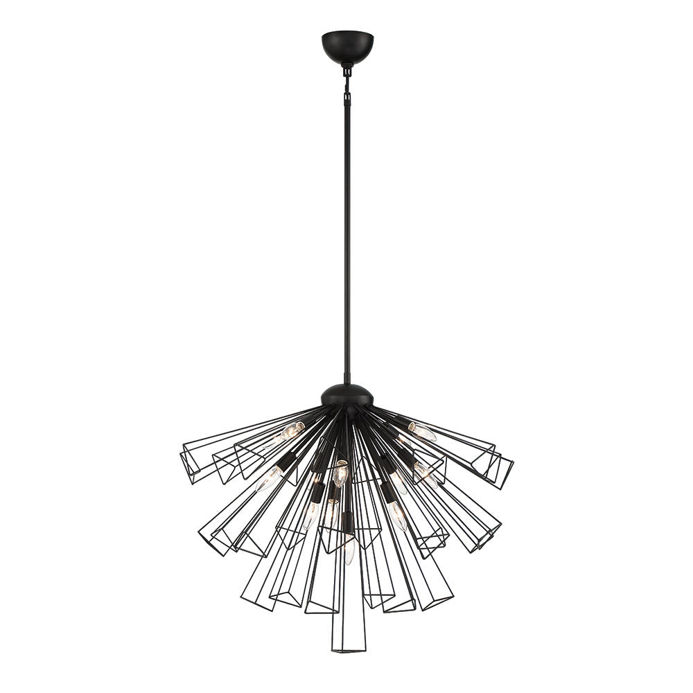 Eurofase Lighting Dendelio 30" 13-Light Incandescent Round Black Chandelier