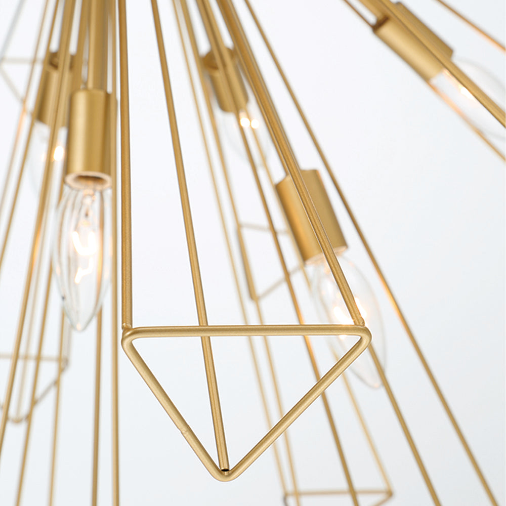 Eurofase Lighting Dendelio 30" 13-Light Incandescent Round Gold Chandelier
