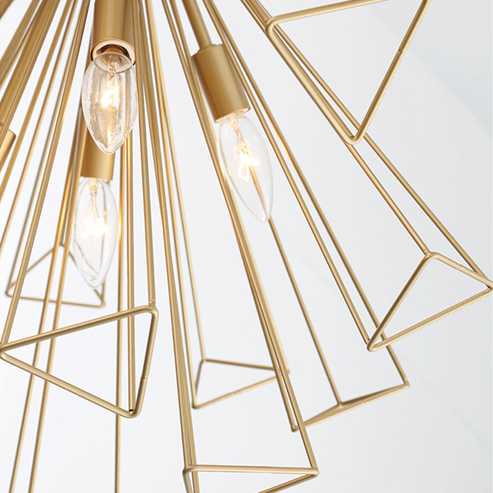 Eurofase Lighting Dendelio 30" 13-Light Incandescent Round Gold Chandelier