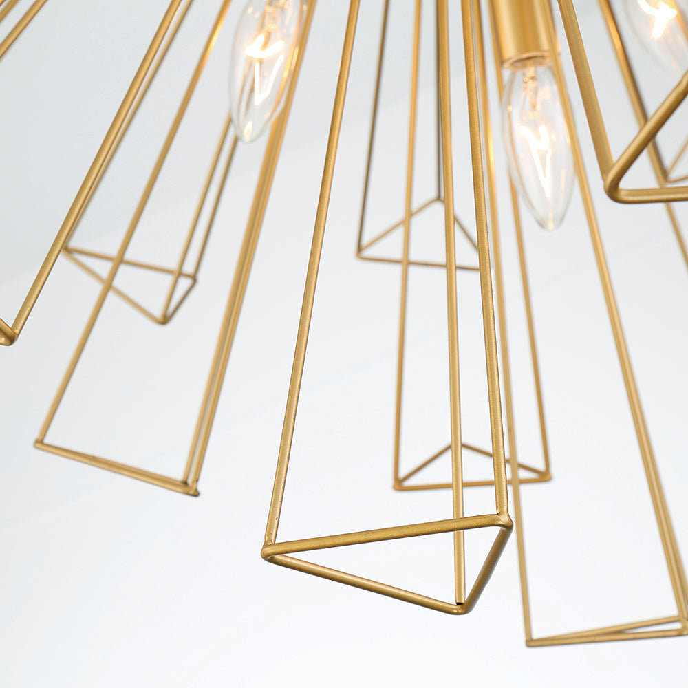 Eurofase Lighting Dendelio 30" 13-Light Incandescent Round Gold Chandelier