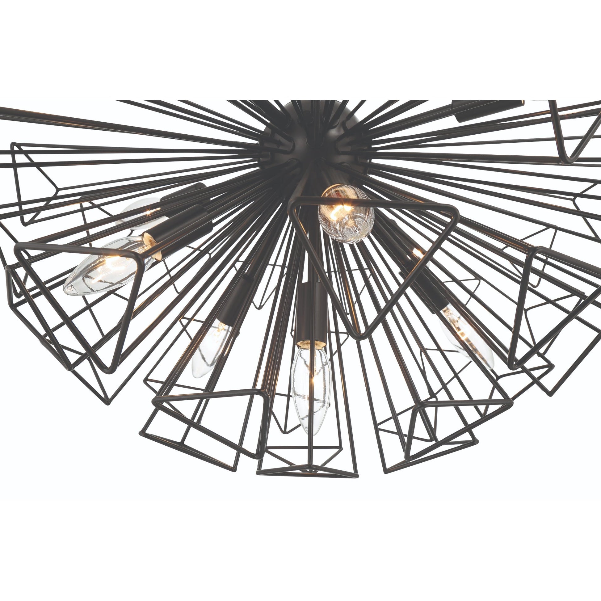 Eurofase Lighting Dendelio 30" 9-Light Incandescent Round Matte Black Chandelier