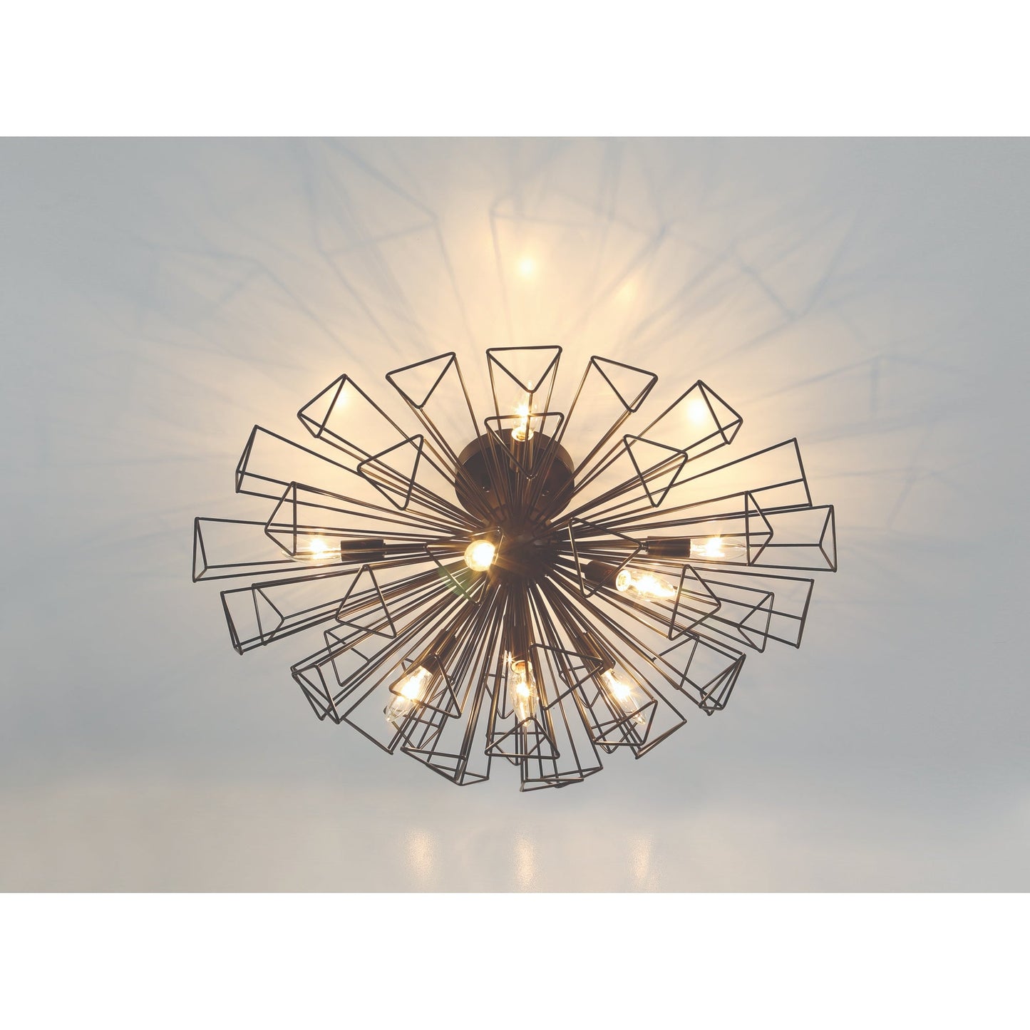 Eurofase Lighting Dendelio 30" 9-Light Incandescent Round Matte Black Chandelier