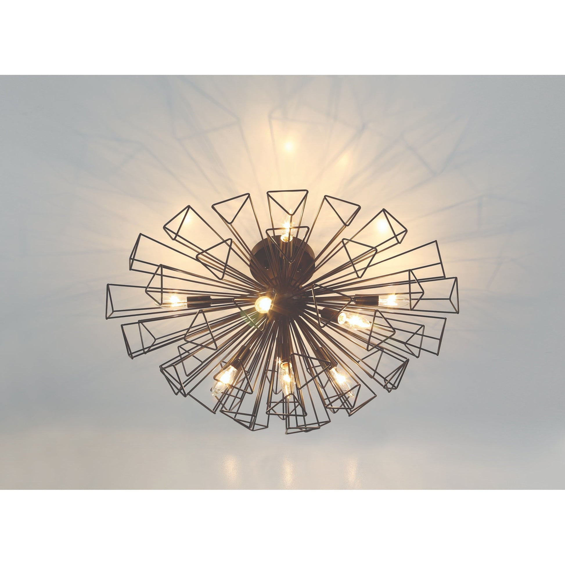 Eurofase Lighting Dendelio 30" 9-Light Incandescent Round Matte Black Chandelier
