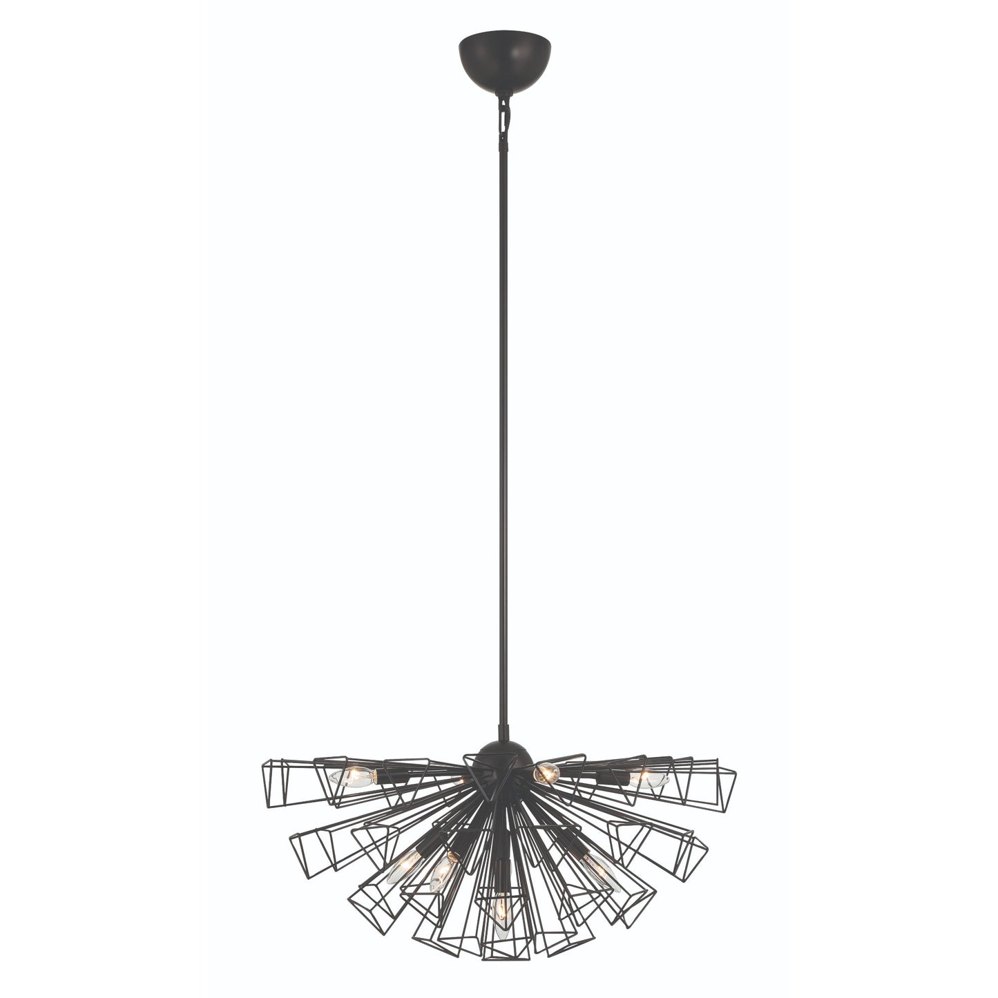 Eurofase Lighting Dendelio 30" 9-Light Incandescent Round Matte Black Chandelier