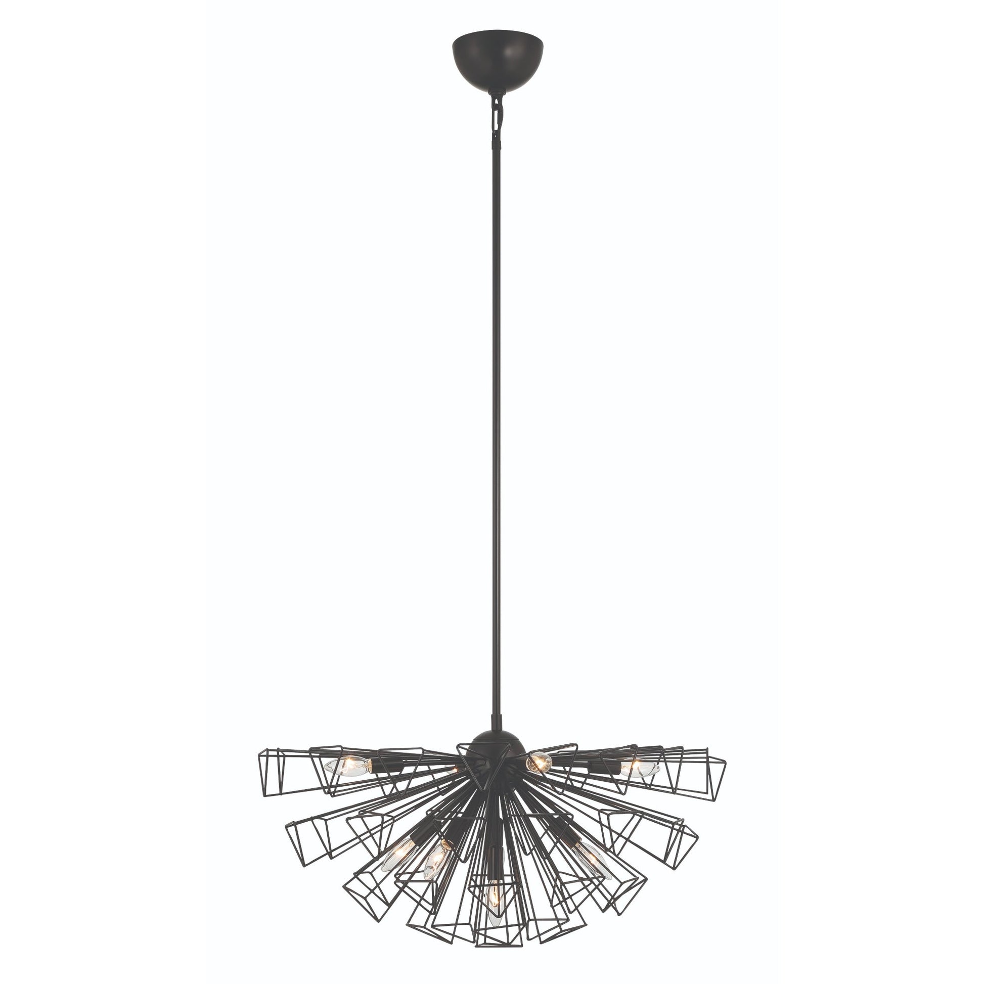 Eurofase Lighting Dendelio 30" 9-Light Incandescent Round Matte Black Chandelier